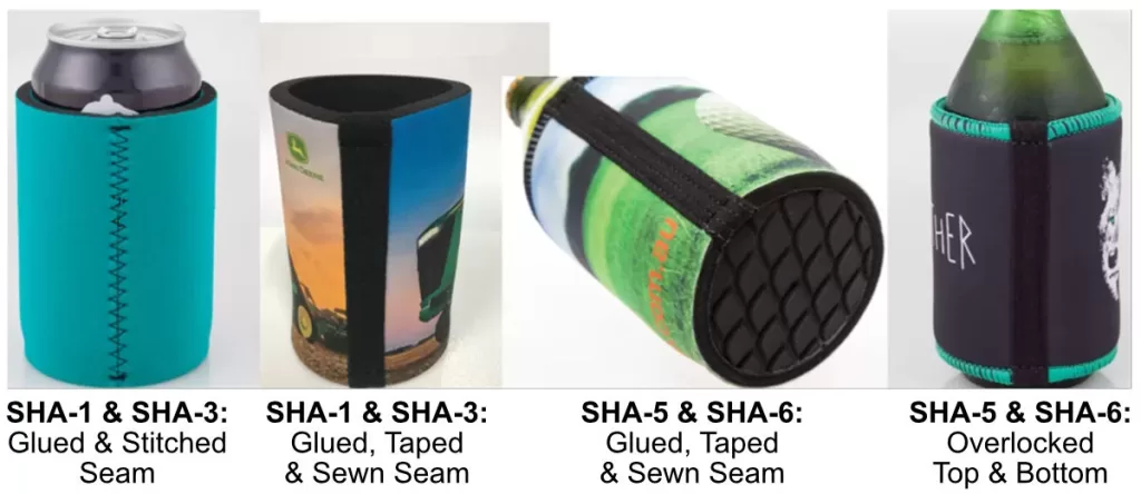 Stubby Holder Seam Types